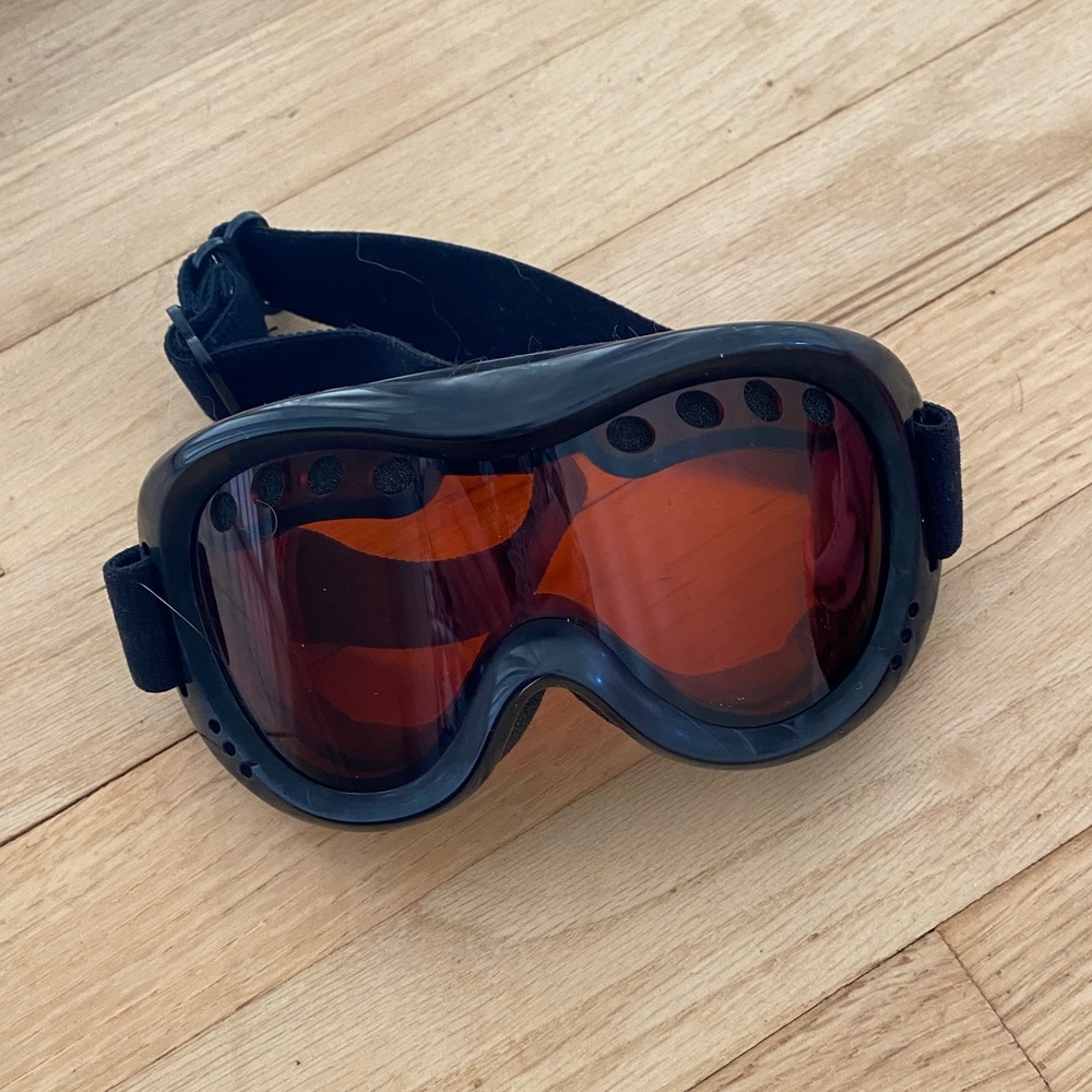 Black youth ski goggles